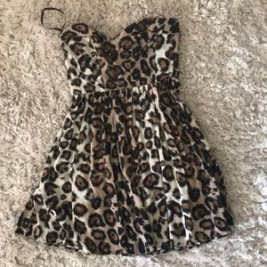 Leopard Strapless Dress size 4